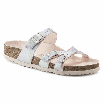 Dámské Franca Birkenstock Vegan Micro Fiber Stříbrné | CZ 453WNB